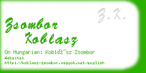 zsombor koblasz business card